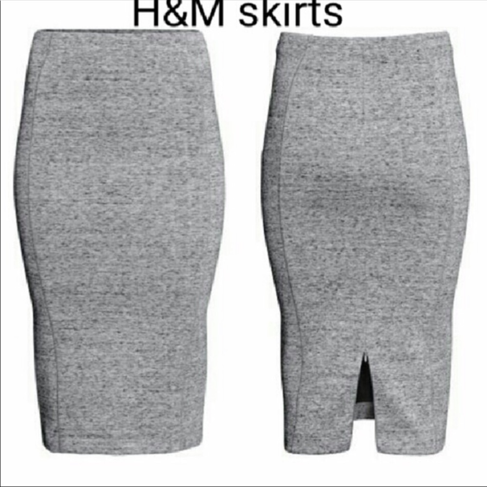 H&M grey knitted midi skirt!